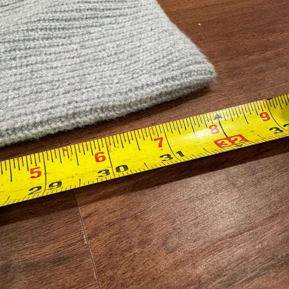 GAP Ribbed Knit Lounge Pants L Petite Gray Wide Leg Soft Cozy Stretch - Picture 7 of 8